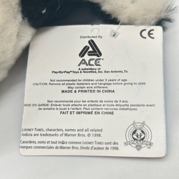 VINTAGE Looney Tunes Sylvester The Cat and Tweety Bird Plush 1998 Ace‎ NEW - Picture 5 of 13